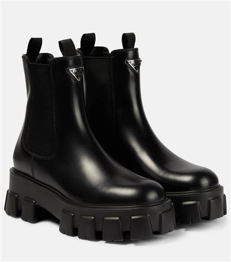 prada monolith boots chelsea|Prada Chelsea boots suede.